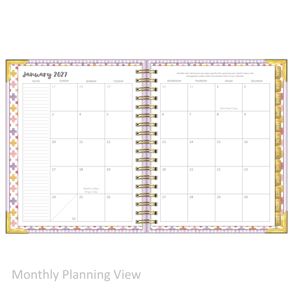 2027 "Classic" Daily Planner - "DATED" Wildflowers