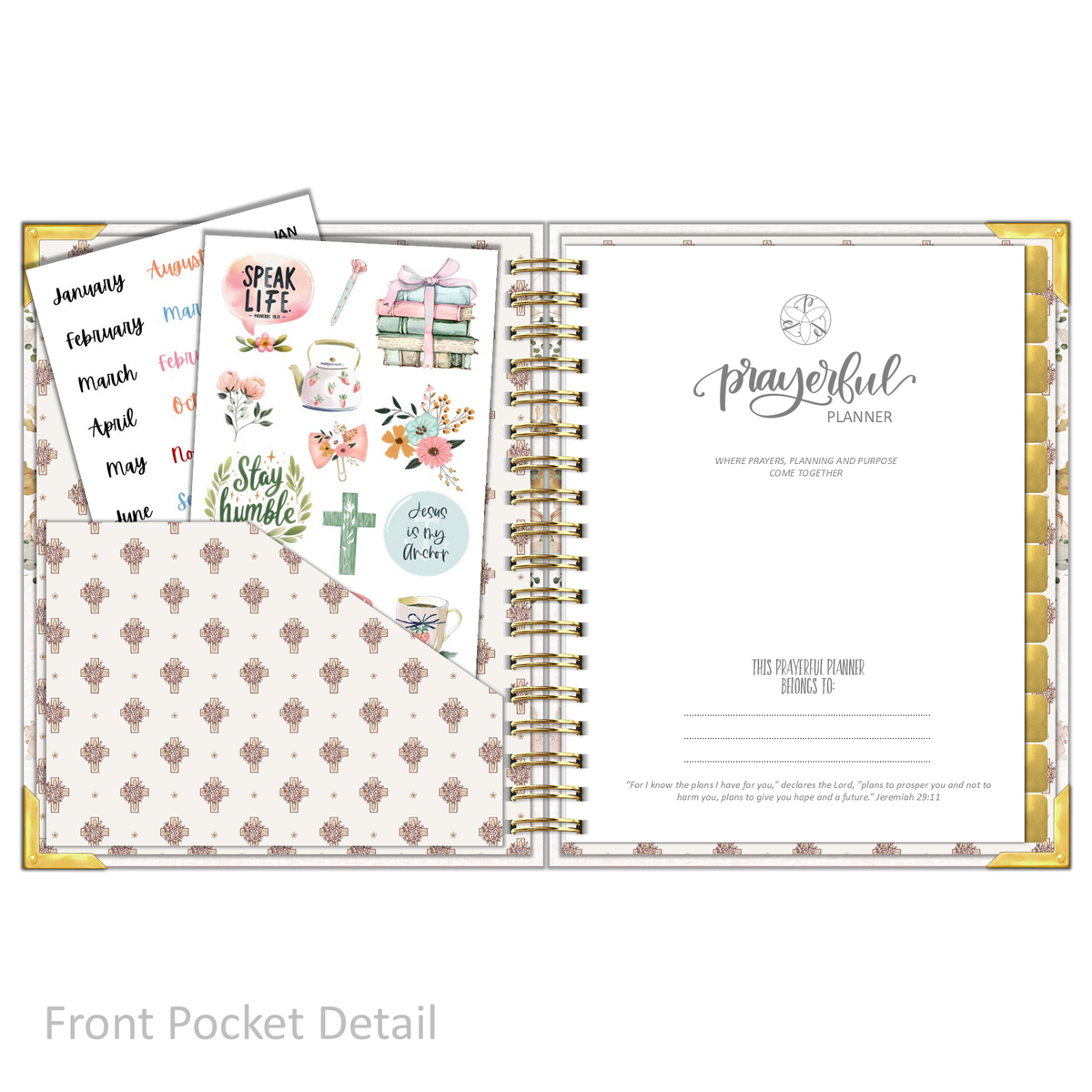 Daily Planner - "UNDATED" Faith Over Fear