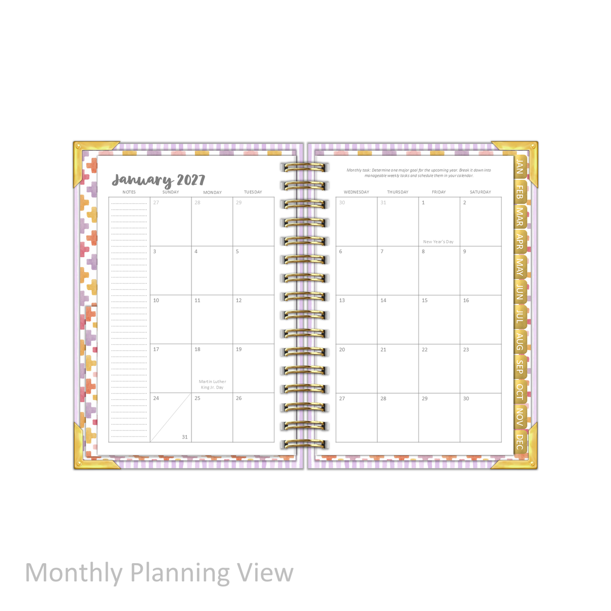2027 "Petite" Daily Planner - "DATED" Wildflowers