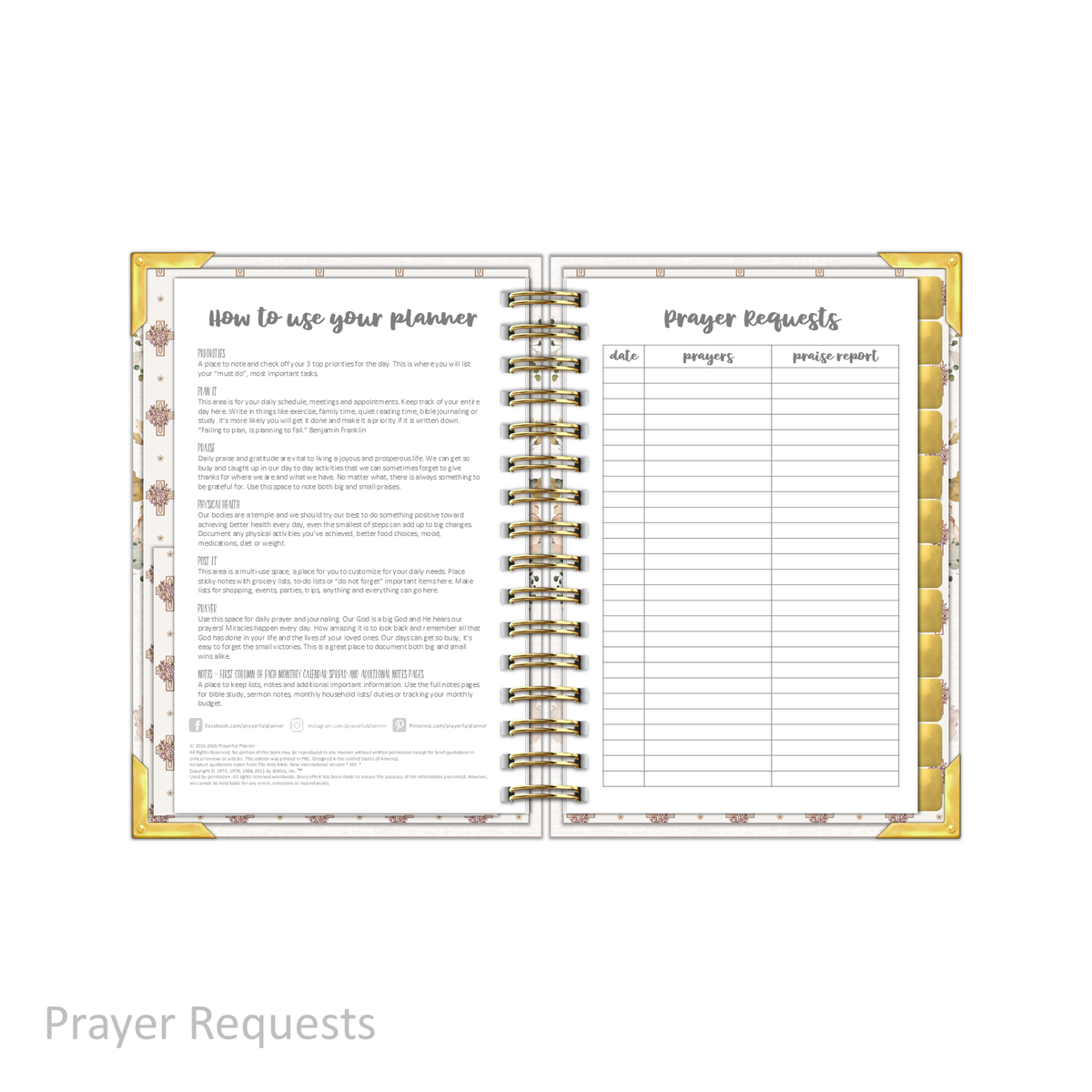 "Petite" Daily Planner - "UNDATED" Faith Over Fear