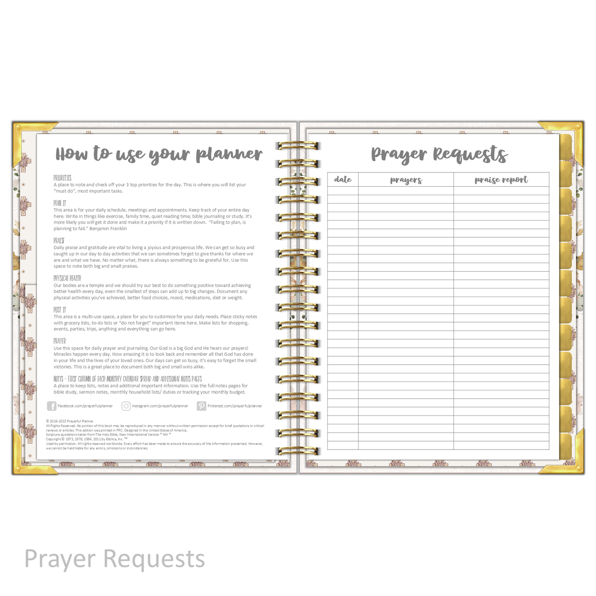 Daily Planner - "UNDATED" Faith Over Fear