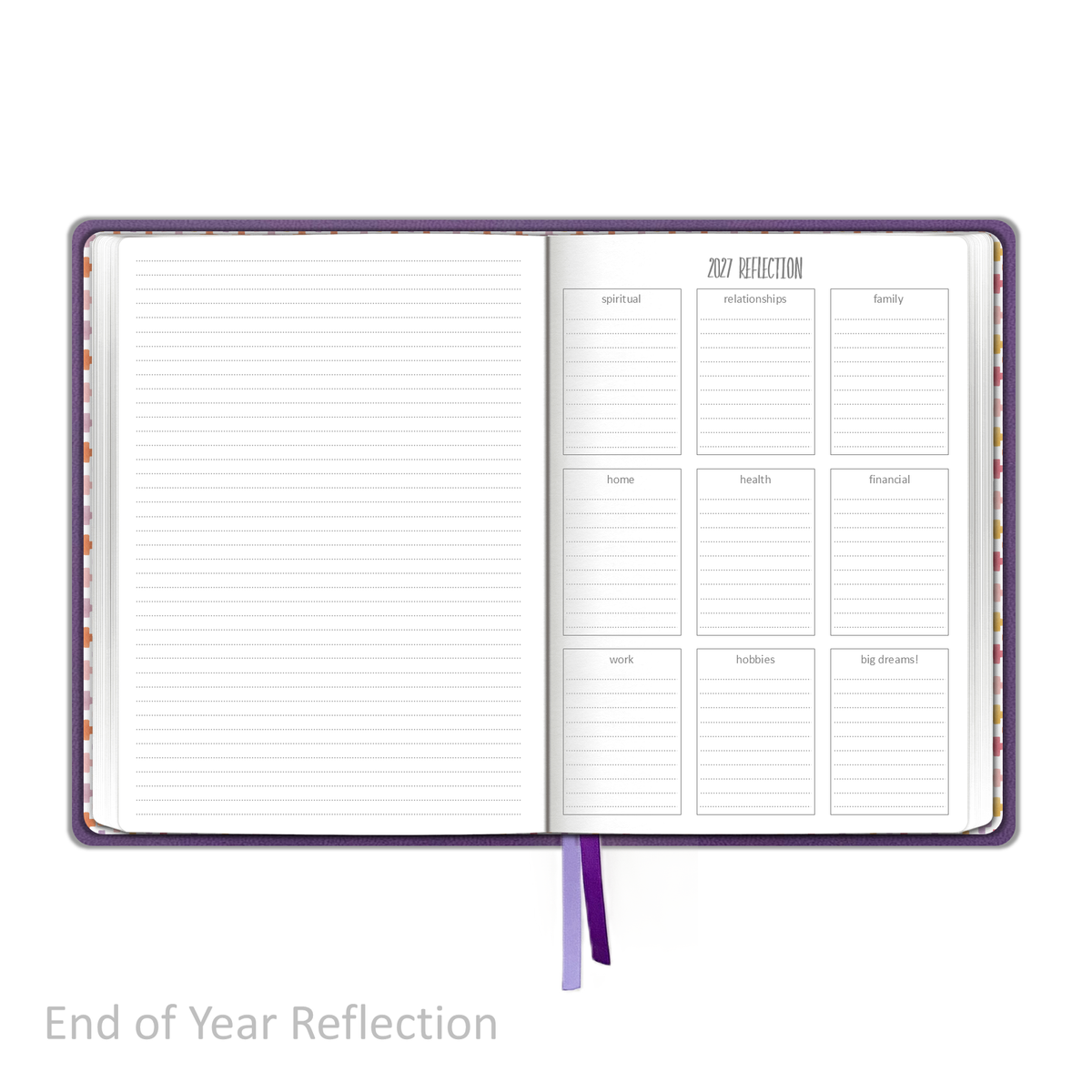 2027 "Weekly" Planner - "DATED" Soft Cover Purple