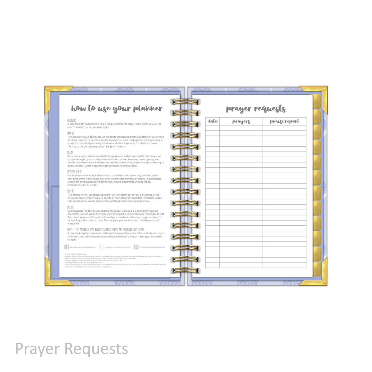 &quot;Petite&quot; Prayerful Planner - &quot;UNDATED&quot; Splendid Sky