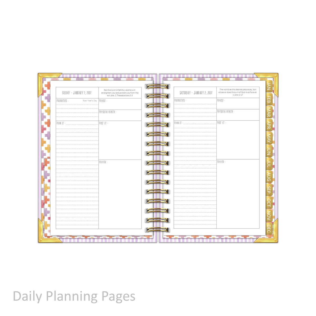 2027 "Petite" Daily Planner - "DATED" Wildflowers