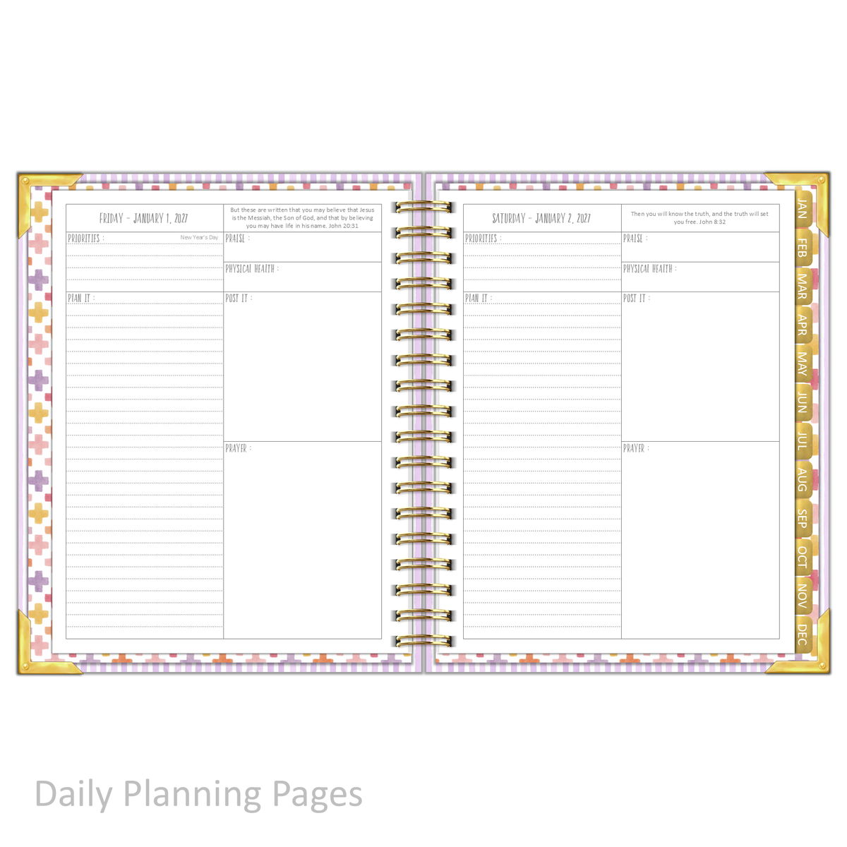 2027 "Classic" Daily Planner - "DATED" Wildflowers