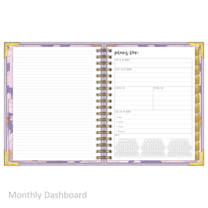 "Weekly" Planner - "UNDATED" Lilac Linen