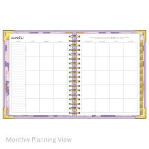 "Weekly" Planner - "UNDATED" Lilac Linen