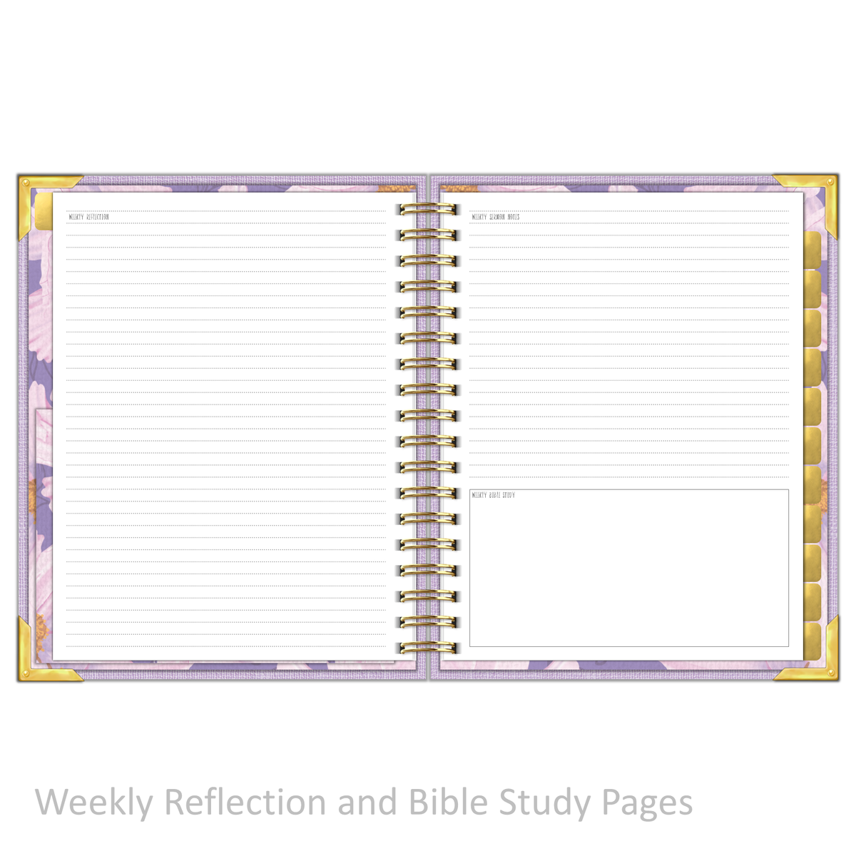 &quot;Weekly&quot; Planner - &quot;UNDATED&quot; Lilac Linen