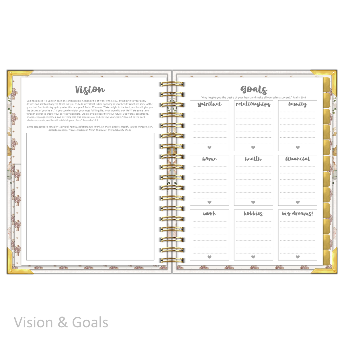 Daily Planner - "UNDATED" Faith Over Fear