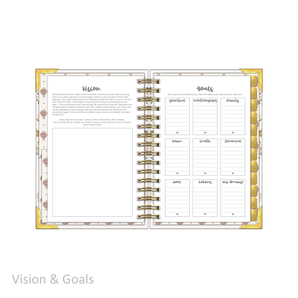 "Petite" Daily Planner - "UNDATED" Faith Over Fear