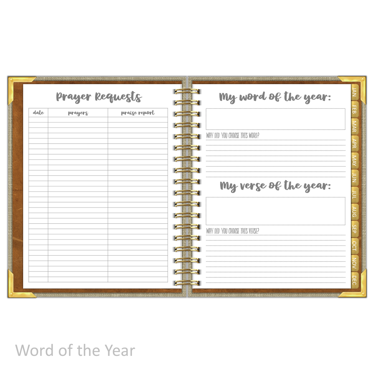 2025 &quot;Weekly&quot; SAND LINEN - Prayerful Planner Dated
