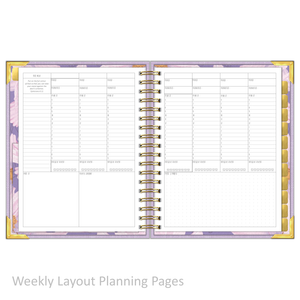 "Weekly" Planner - "UNDATED" Lilac Linen