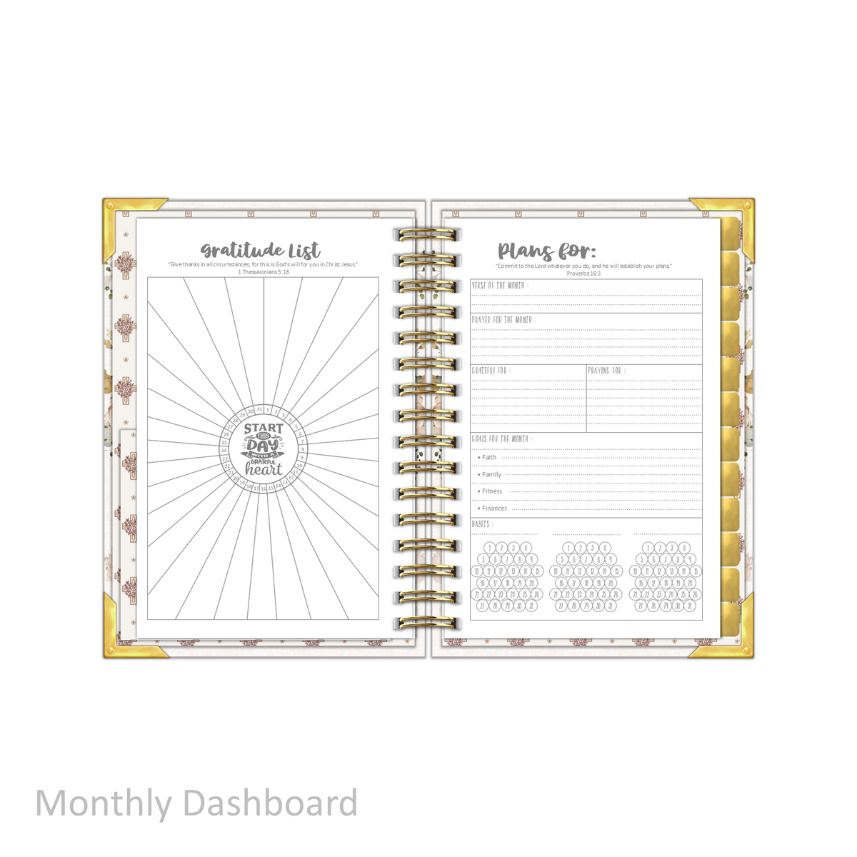 "Petite" Daily Planner - "UNDATED" Faith Over Fear