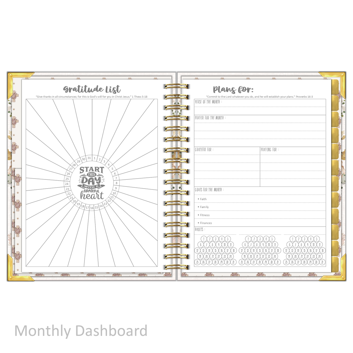 Daily Planner - "UNDATED" Faith Over Fear
