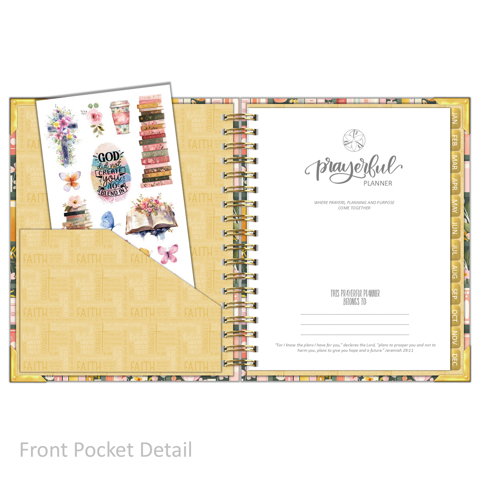 2027 "Classic" Daily Planner - "DATED" Bible Bookcase