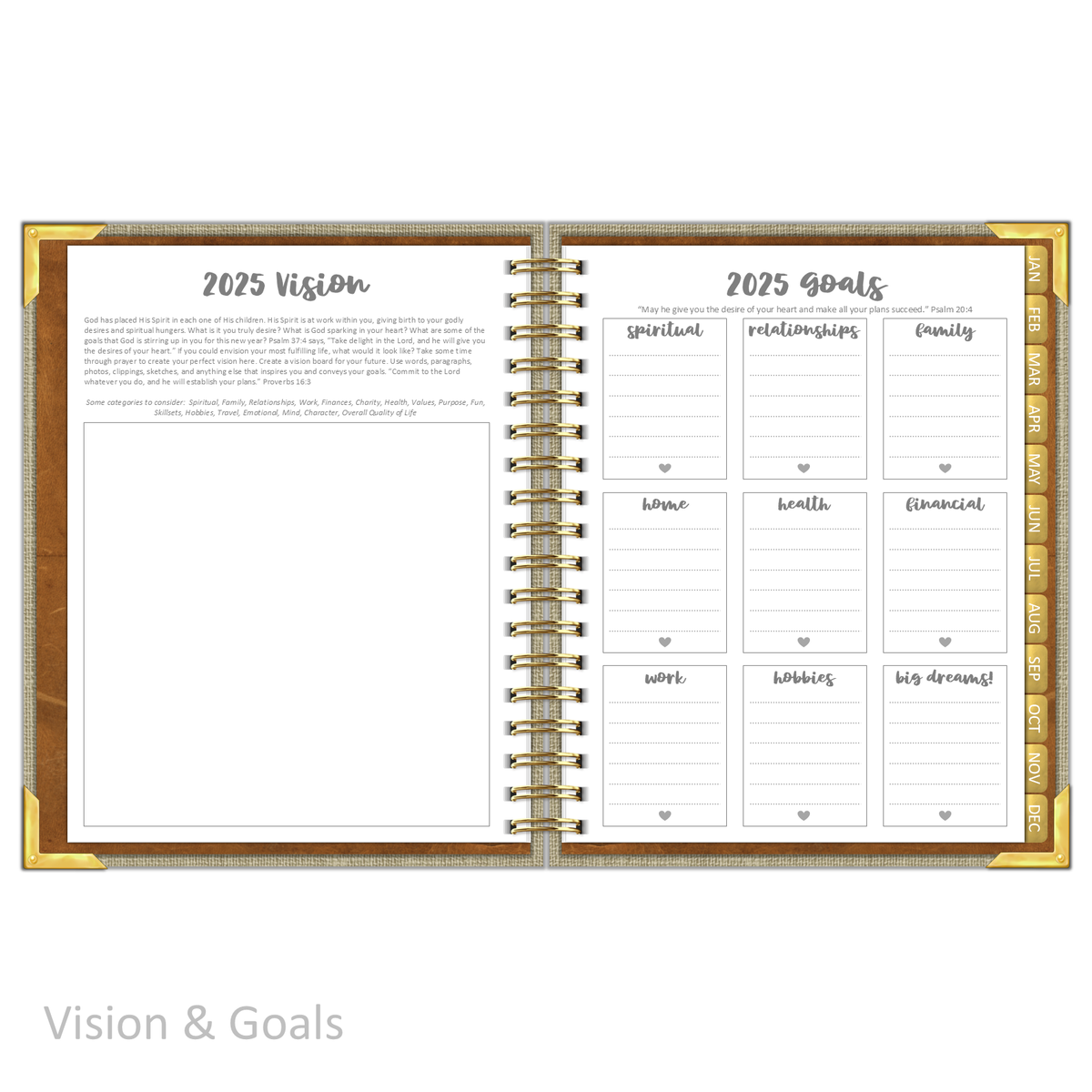 2025 &quot;Weekly&quot; SAND LINEN - Prayerful Planner Dated