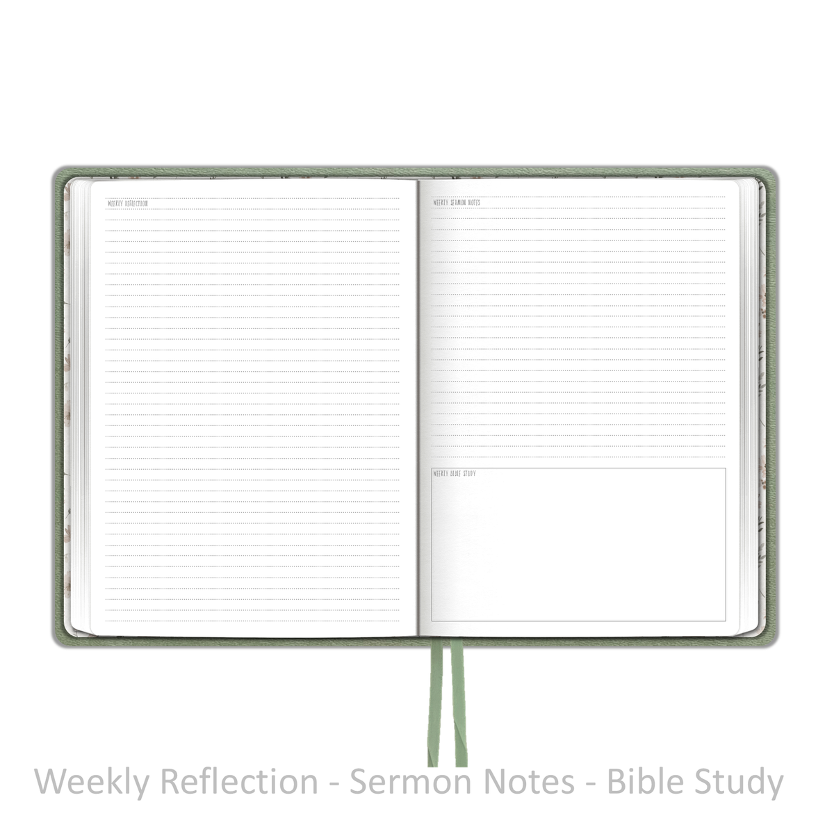 Weekly Planner - "UNDATED" Soft Cover FERN