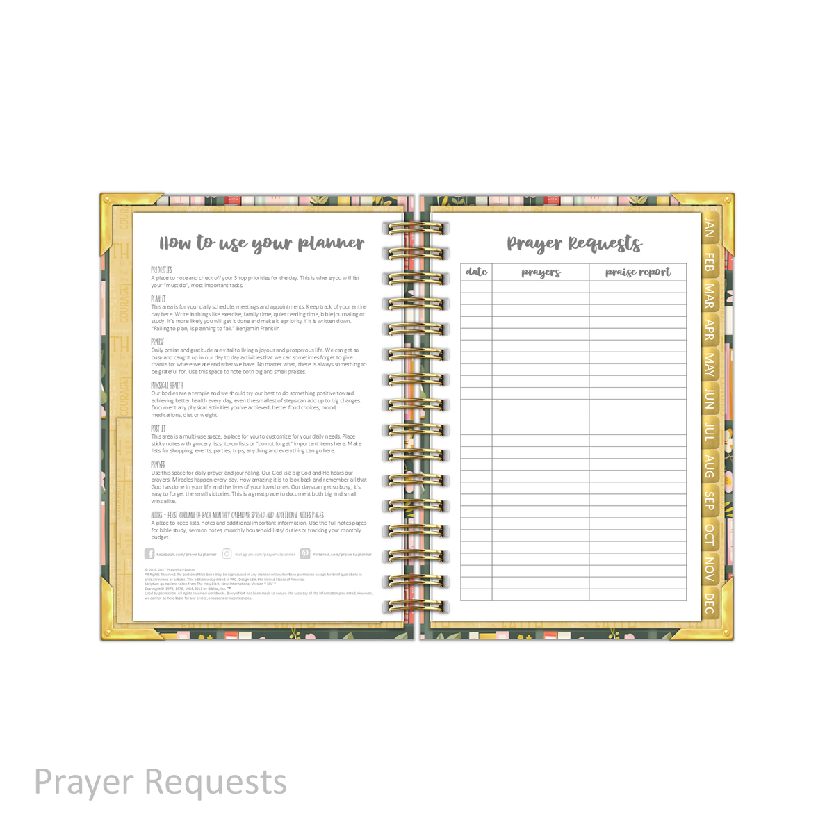 2027 "Petite" Daily Planner - "DATED" Bible Bookcase