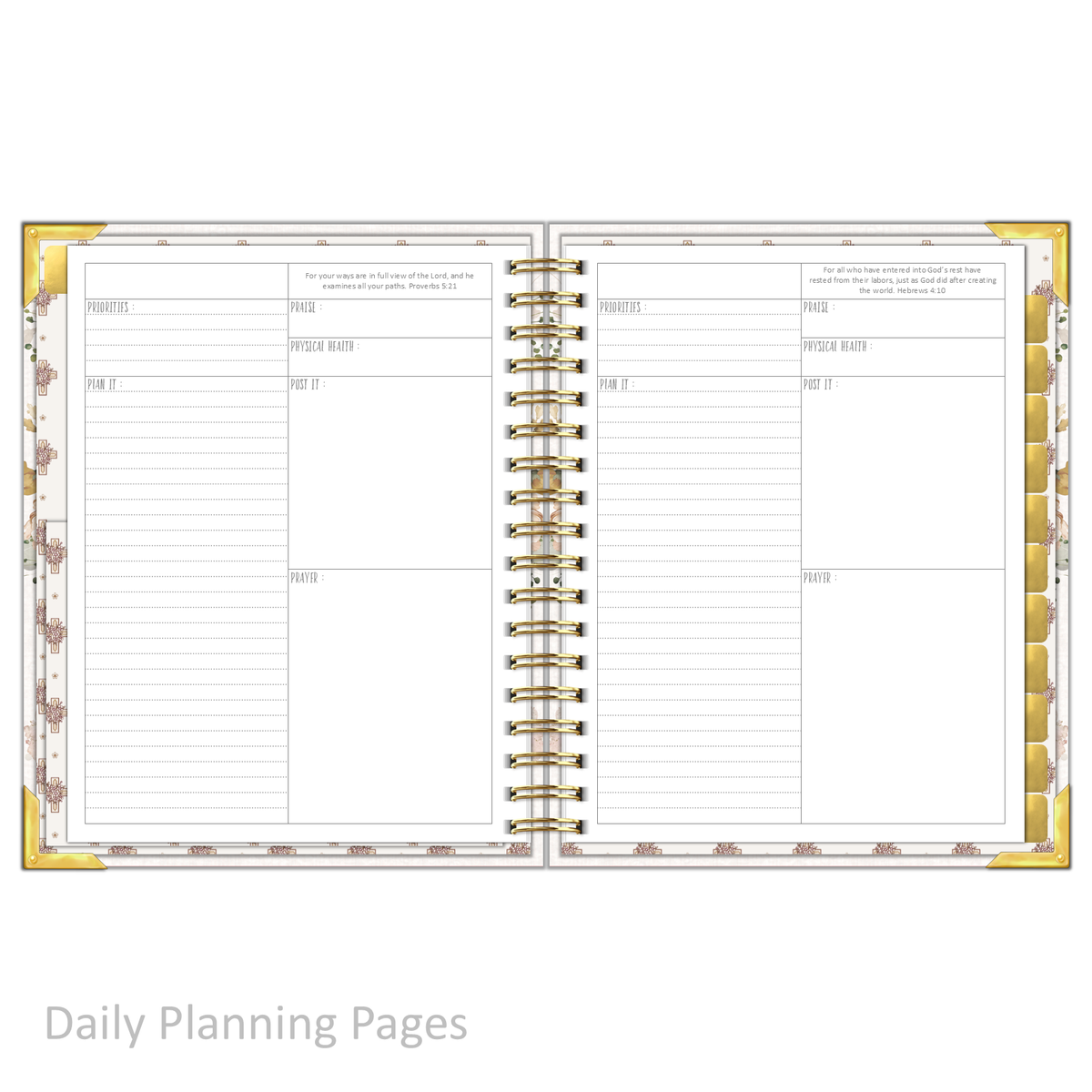 Daily Planner - "UNDATED" Faith Over Fear