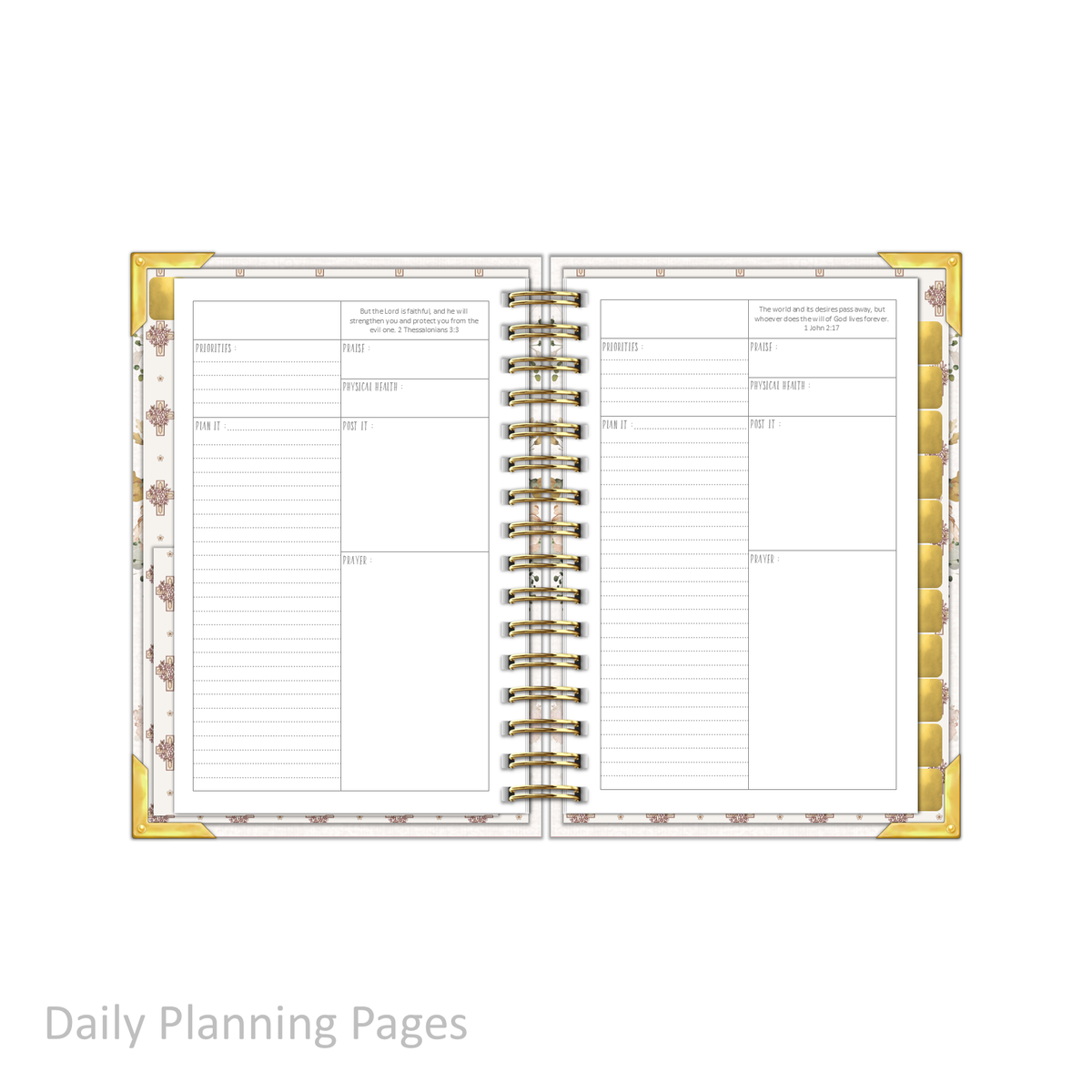 "Petite" Daily Planner - "UNDATED" Faith Over Fear