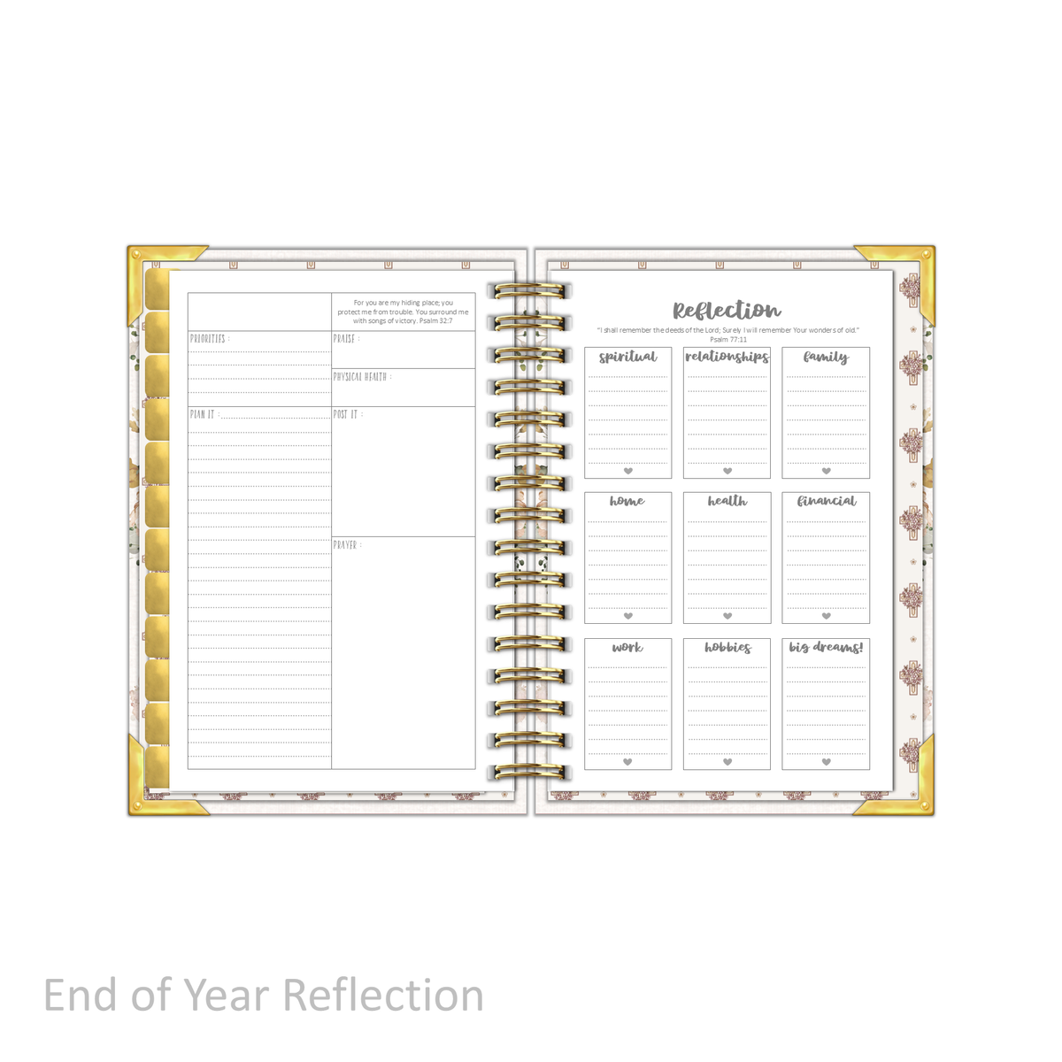 "Petite" Daily Planner - "UNDATED" Faith Over Fear