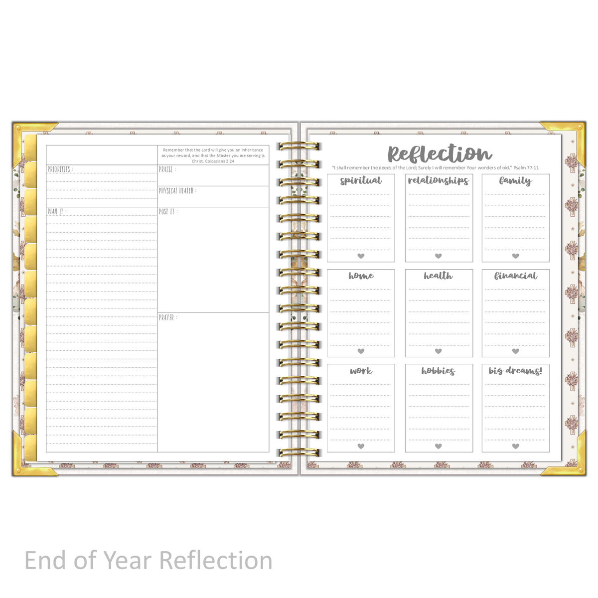 Daily Planner - "UNDATED" Faith Over Fear