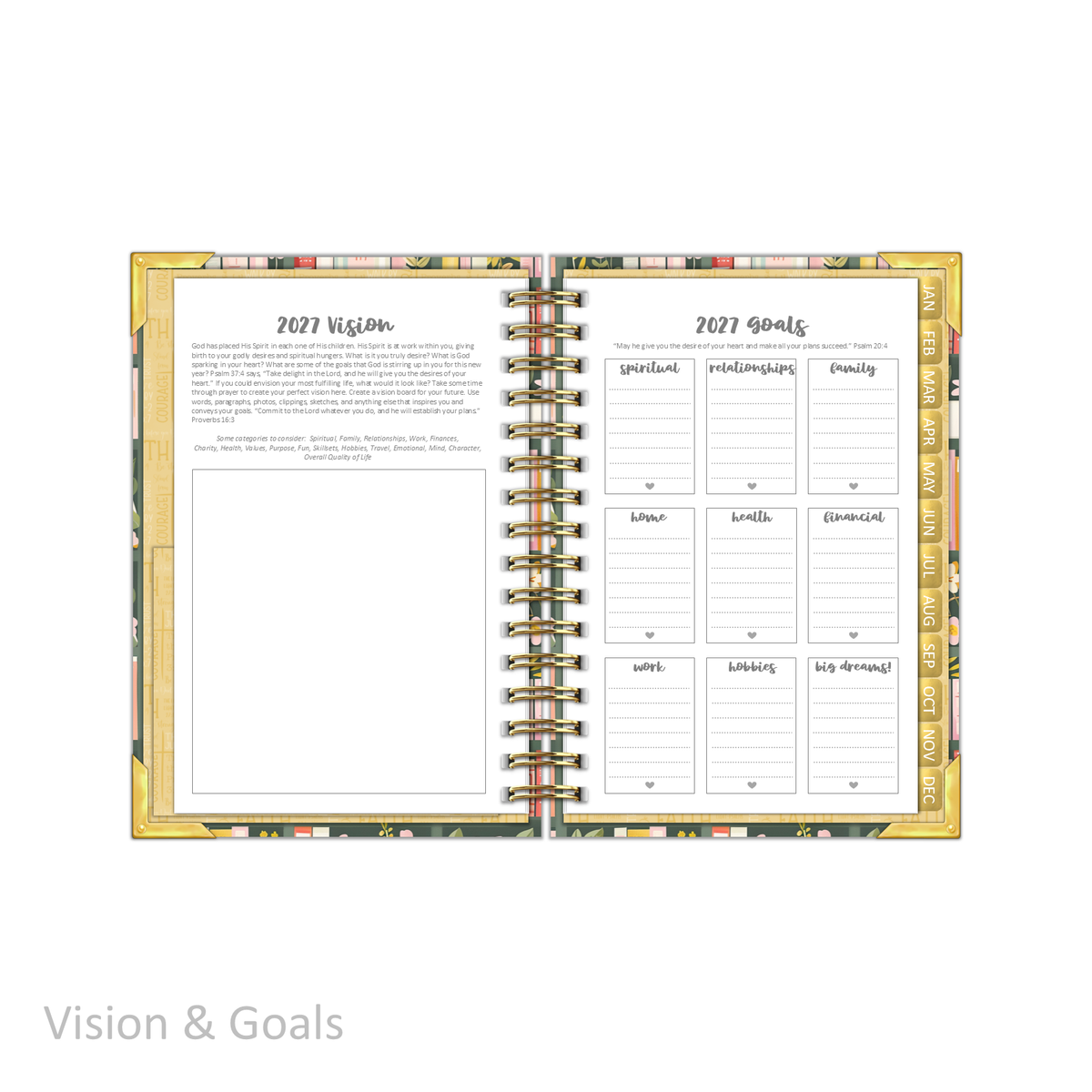 2027 "Petite" Daily Planner - "DATED" Bible Bookcase