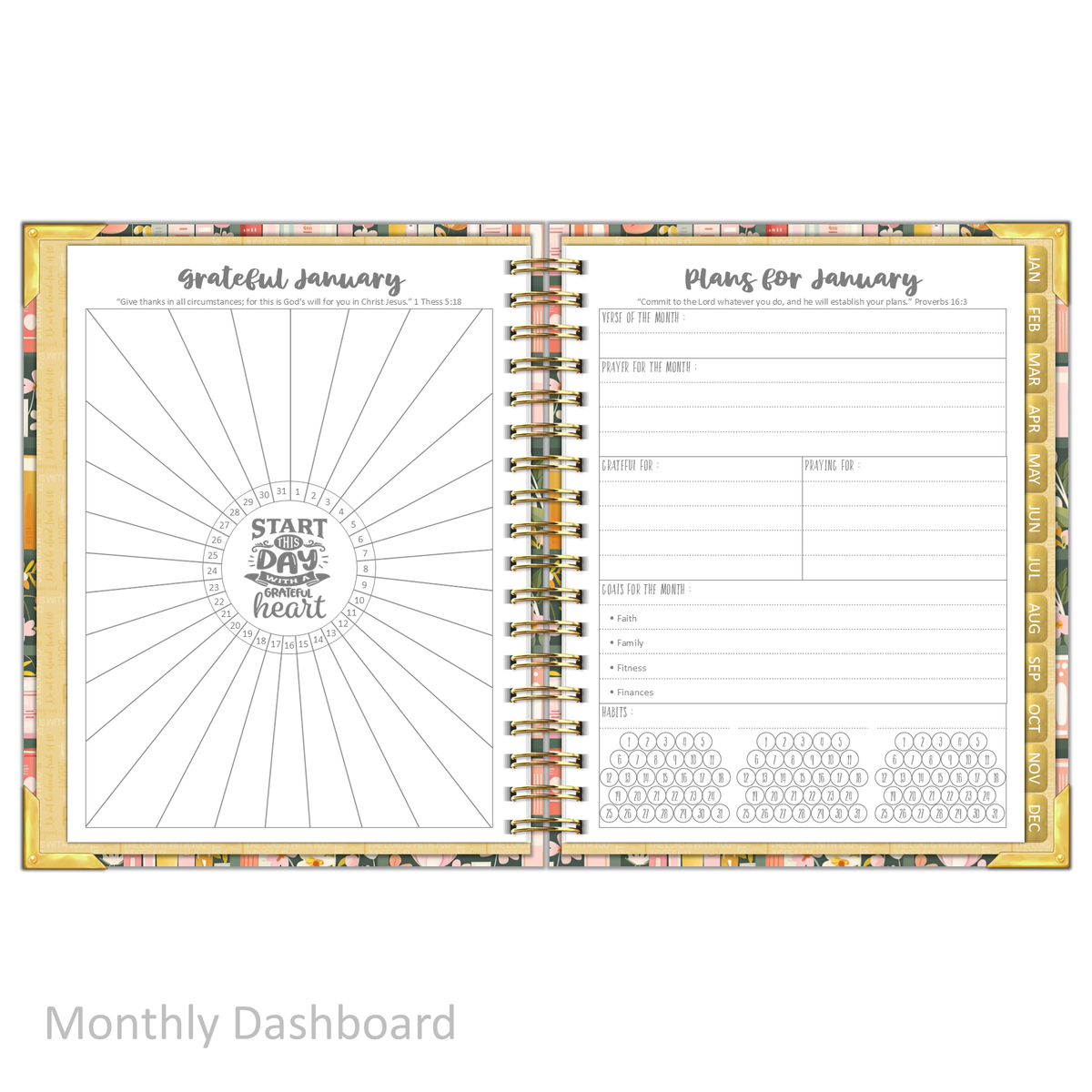 2027 "Classic" Daily Planner - "DATED" Bible Bookcase