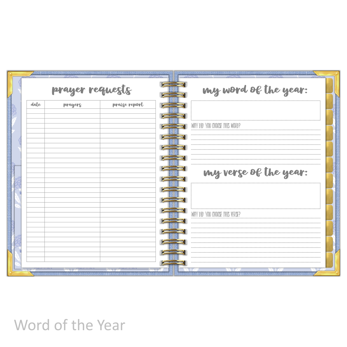 &quot;Weekly&quot; Planner - &quot;UNDATED&quot; Sky Linen