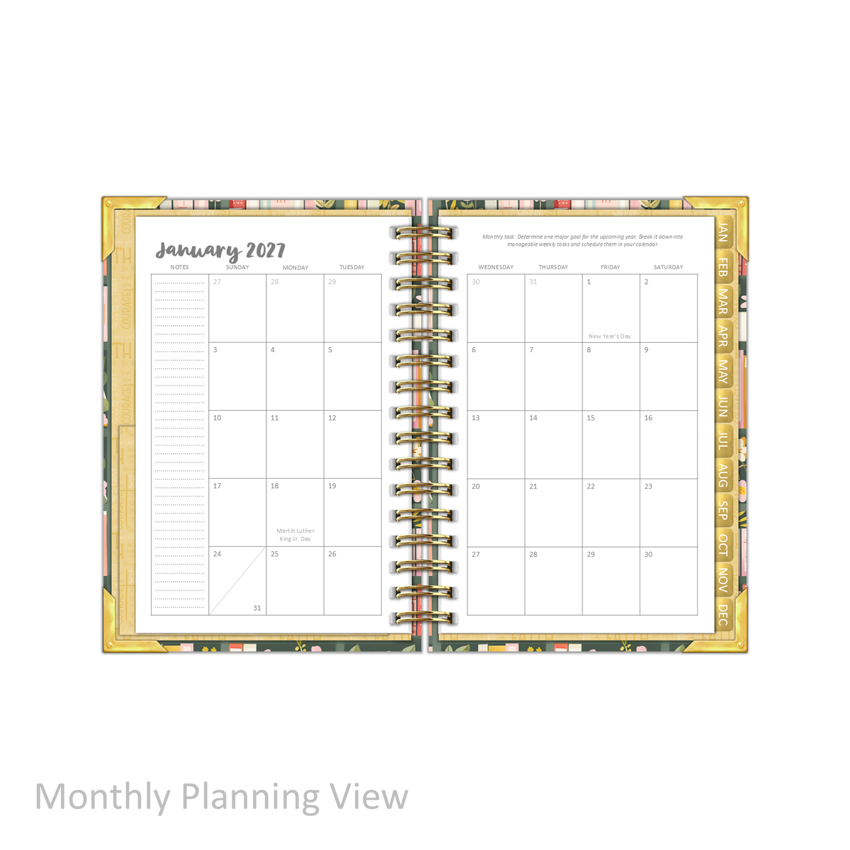 2027 "Petite" Daily Planner - "DATED" Bible Bookcase