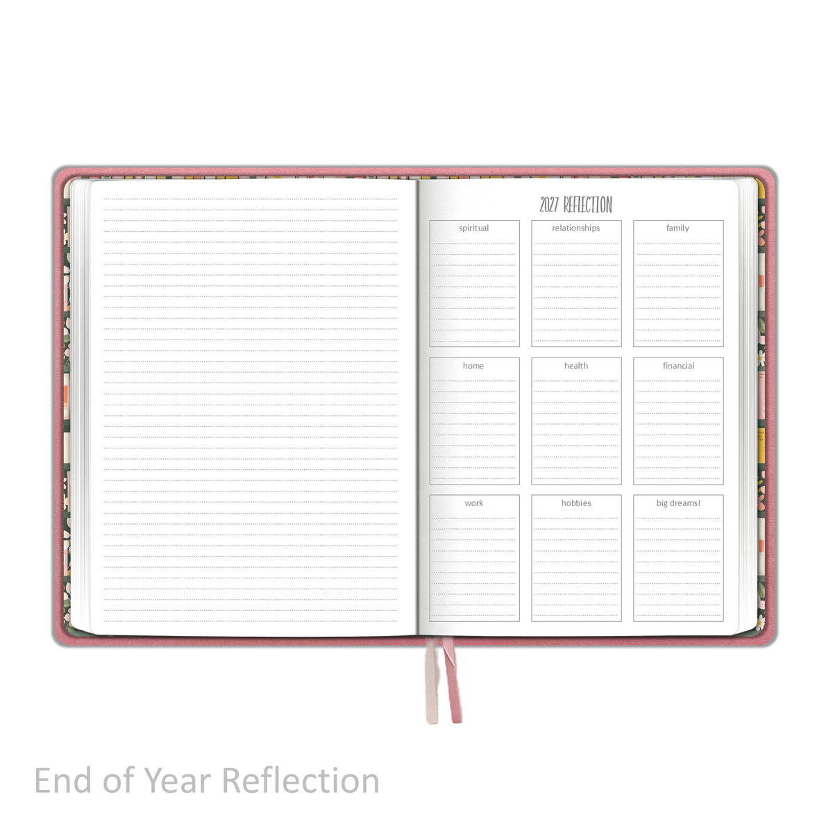 2027 "Weekly" Planner - "DATED" Soft Cover Pink