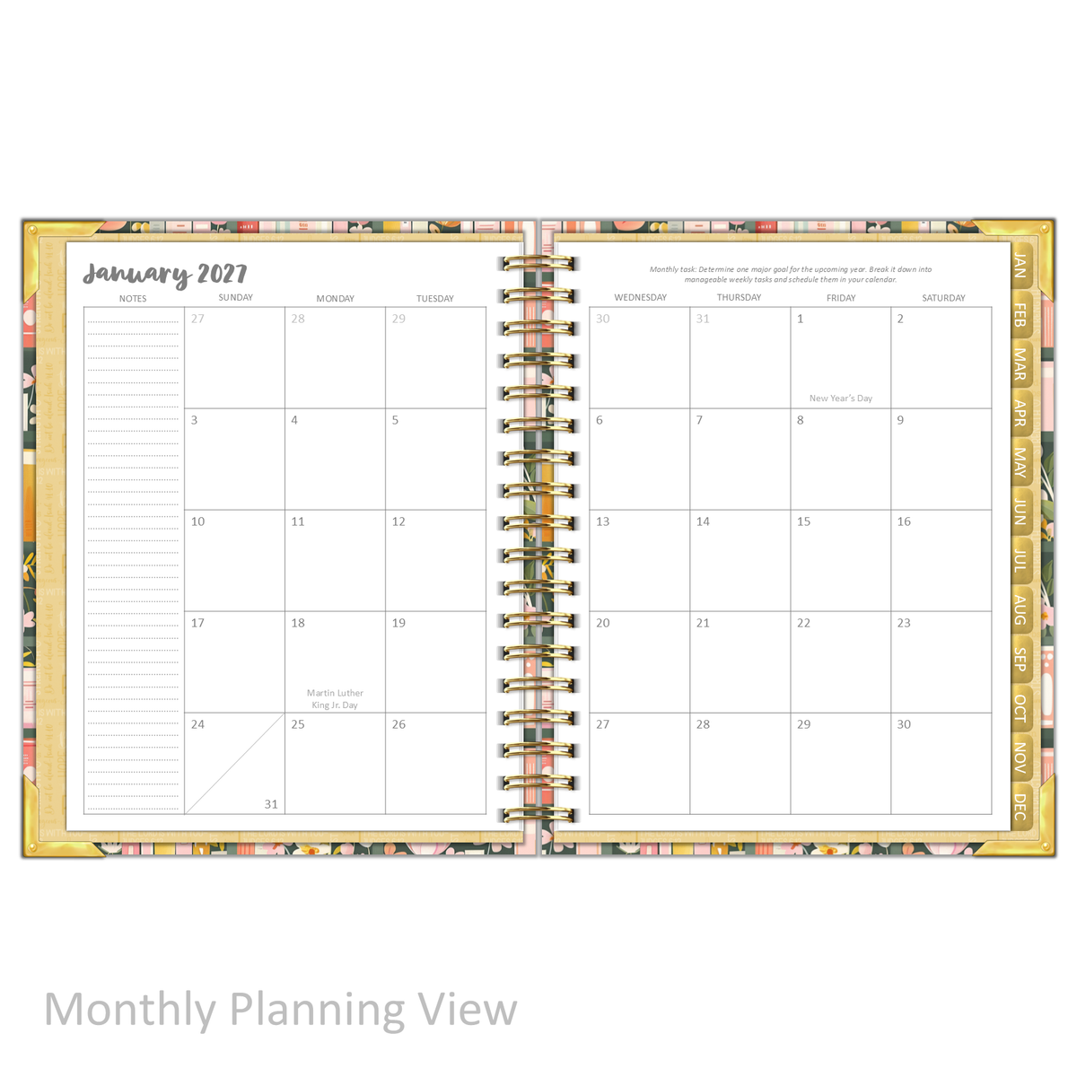 2027 "Classic" Daily Planner - "DATED" Bible Bookcase