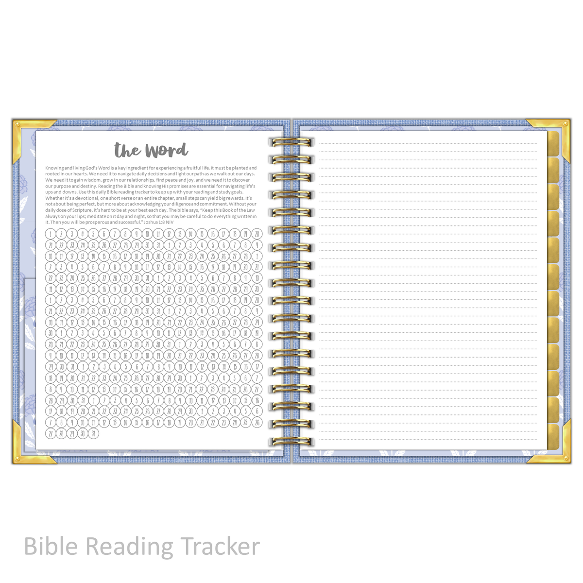 &quot;Weekly&quot; Planner - &quot;UNDATED&quot; Sky Linen