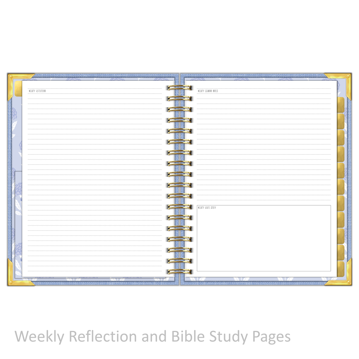 &quot;Weekly&quot; Planner - &quot;UNDATED&quot; Sky Linen