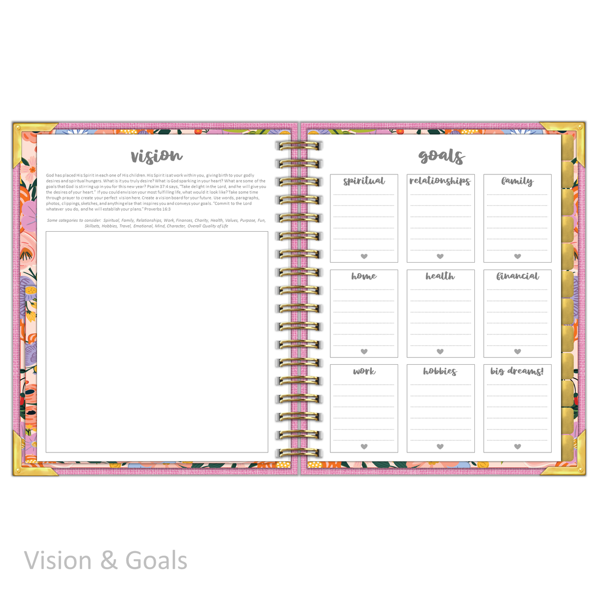 &quot;Weekly&quot; Planner - &quot;UNDATED&quot; Rose Linen