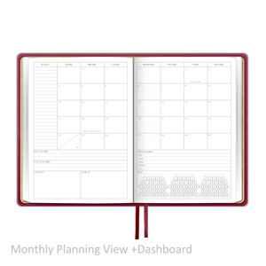 2027 "Weekly" Planner - "DATED" Soft Cover Red