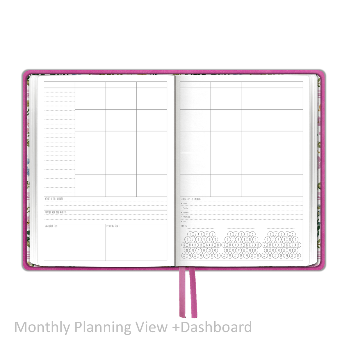 Weekly Planner - "UNDATED" Soft Cover FUCHSIA