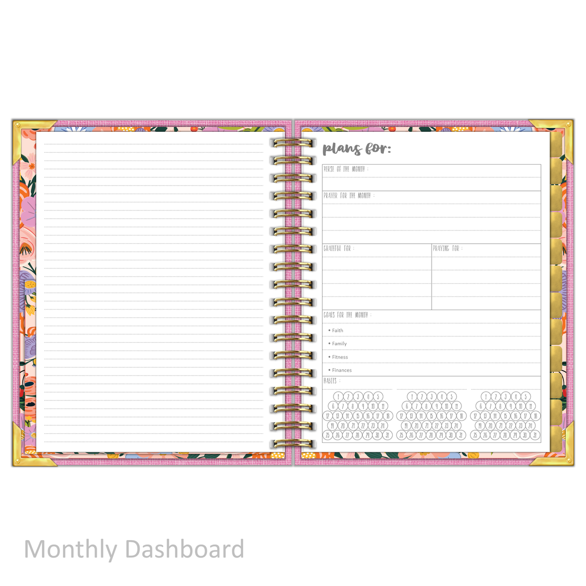 &quot;Weekly&quot; Planner - &quot;UNDATED&quot; Rose Linen