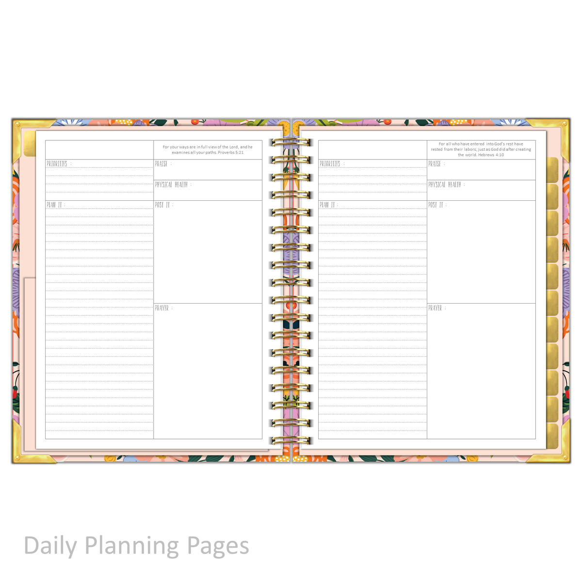 Daily Planner - &quot;UNDATED&quot; Radiant Rose