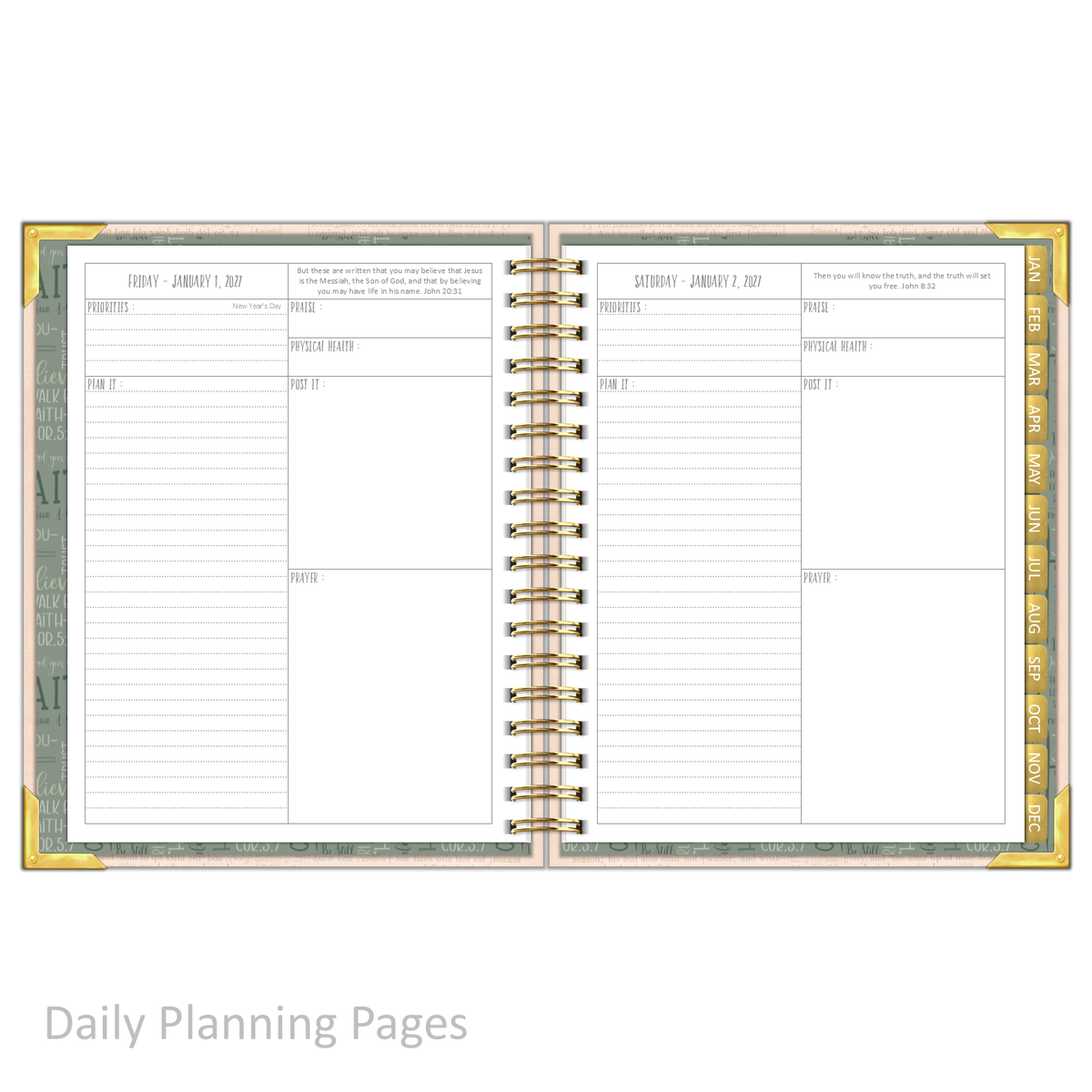 2027 "Classic" Daily Planner - "DATED" Way Maker