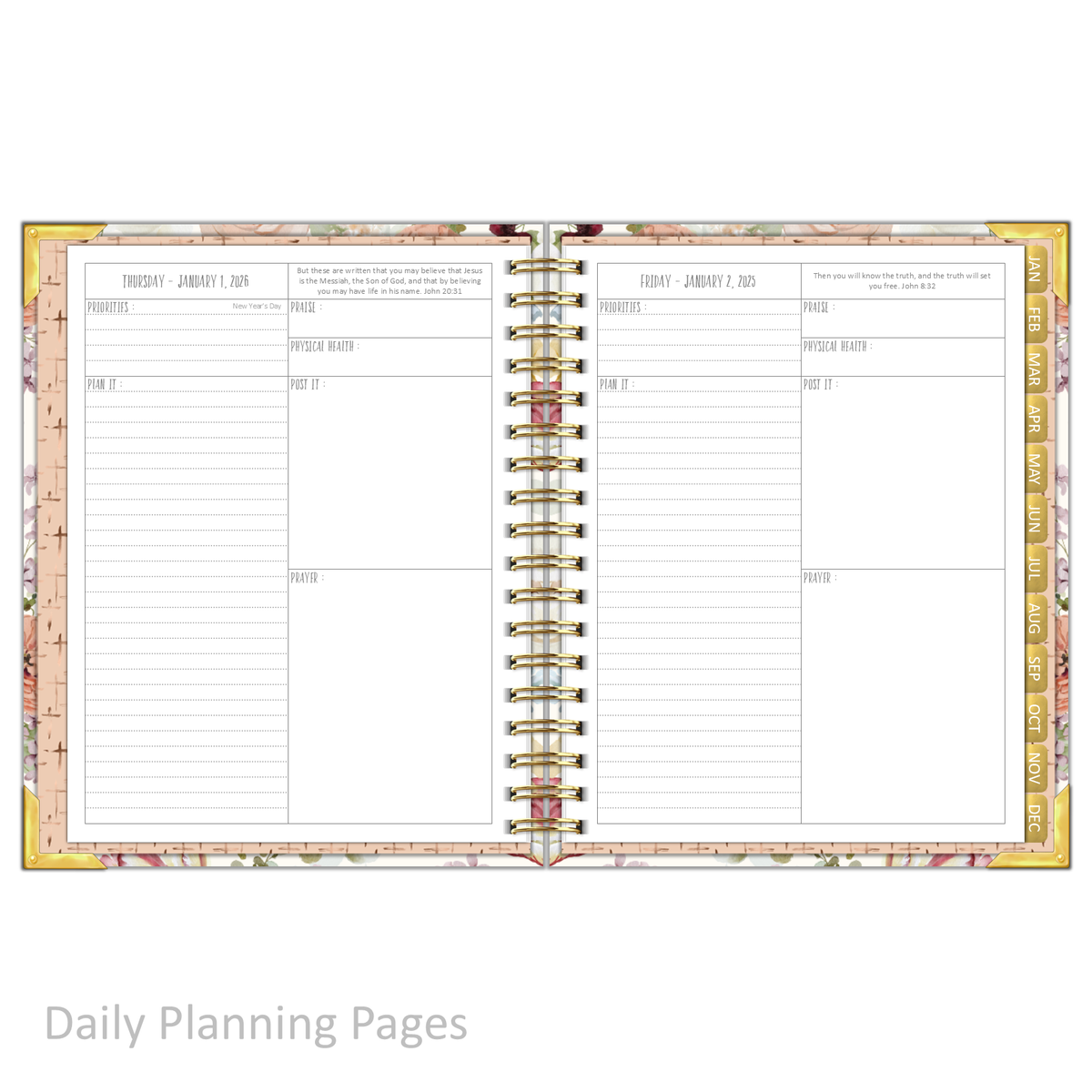 2026 &quot;Daily&quot; AMAZING GRACE - Prayerful Planner Dated
