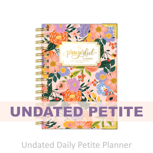 "Petite" Prayerful Planner - "UNDATED" Radiant Rose