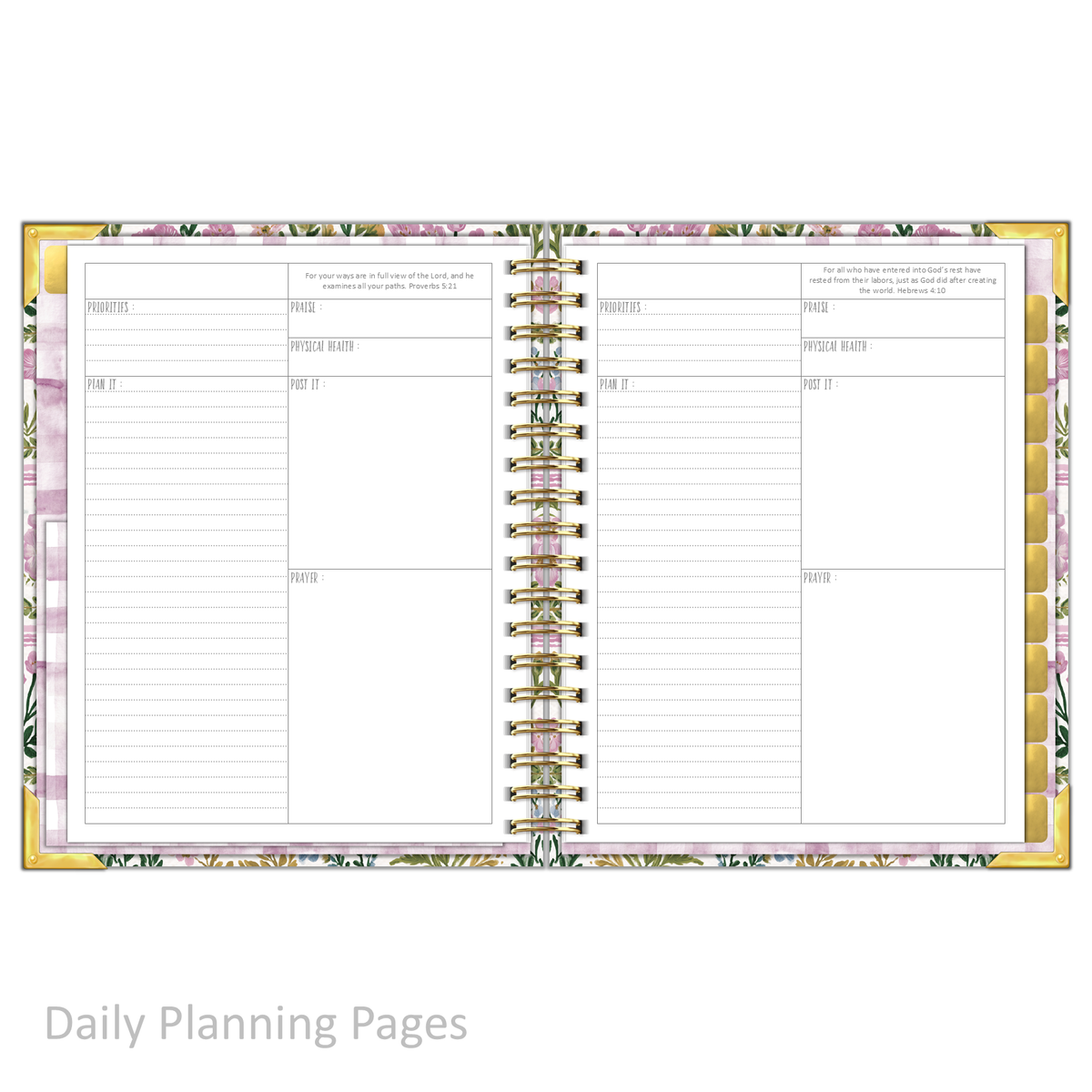 Daily Planner - "UNDATED" Garden of Hope