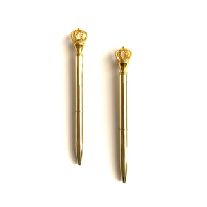 Gold Crown Pen (Set of 2)