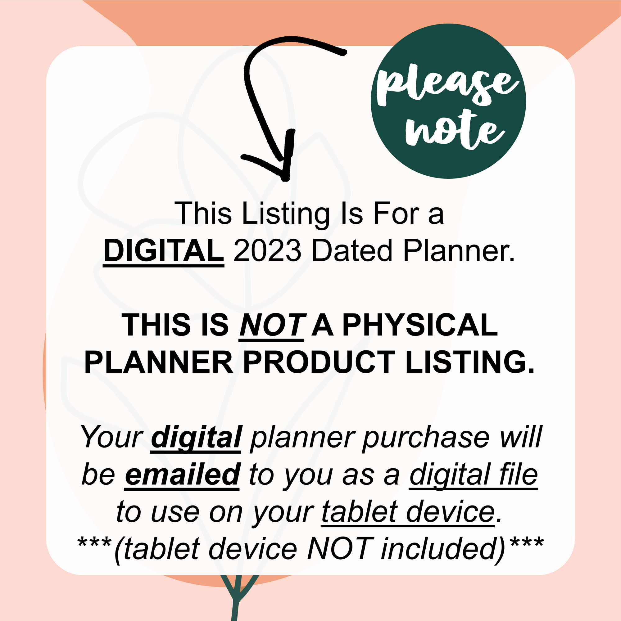2023 Digital Planner All-In-One Pleasant Poppies