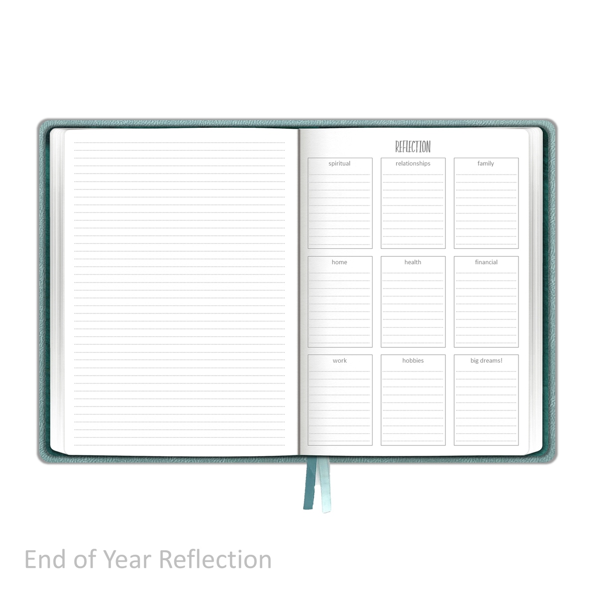 Weekly Planner - UNDATED Soft Cover Aqua