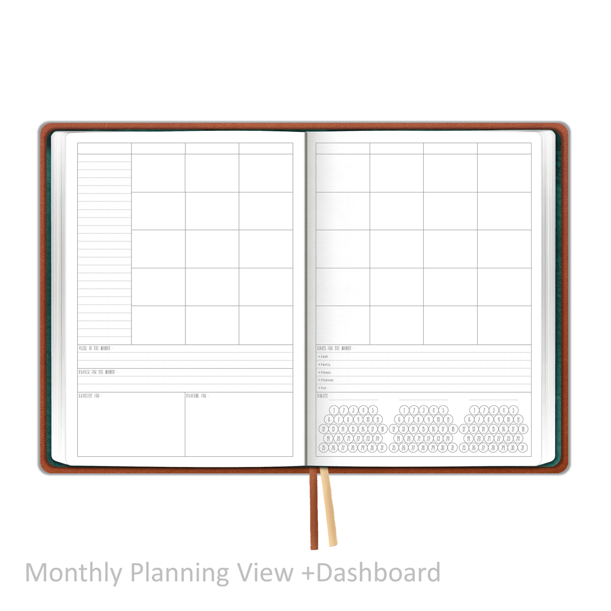 Weekly Planner - UNDATED Soft Cover Saddle