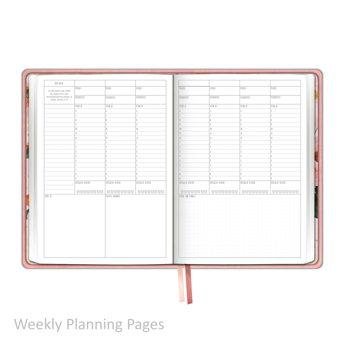Weekly Planner - UNDATED Soft Cover Blush