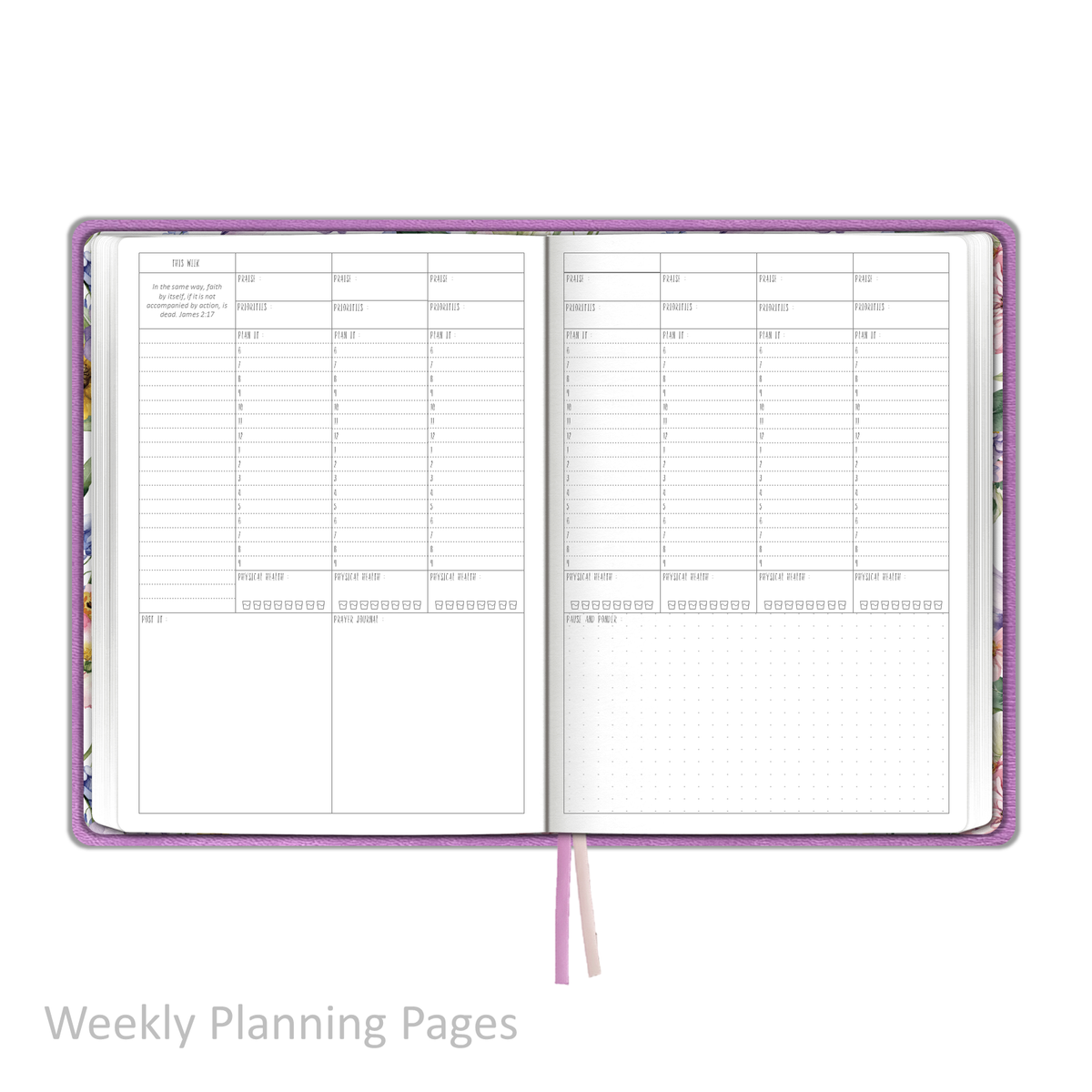Weekly Planner - UNDATED Soft Cover Plum